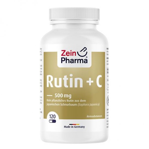 Пищевая добавка с рутином RUTIN 500 mg+C Kapseln 120 шт Zein Pharma Пищевая добавка с рутином RUTIN 500 mg+C Kapseln 120 шт Zein Pharma